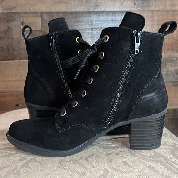 Rieker Ankle Suede Black Boots Size 36 EU (US 5.5-6) - Picture 8 of 8